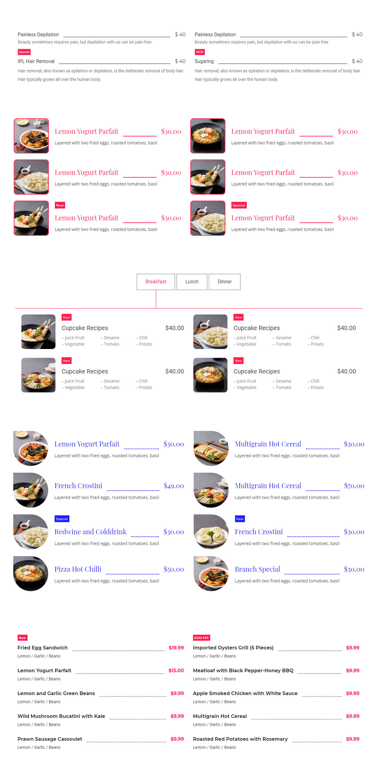 Ultimate Food Menu Addon for WPBakery Page Builder (formerly Visual Composer) - 4